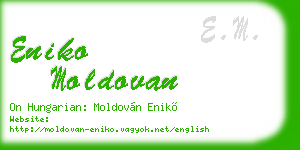 eniko moldovan business card